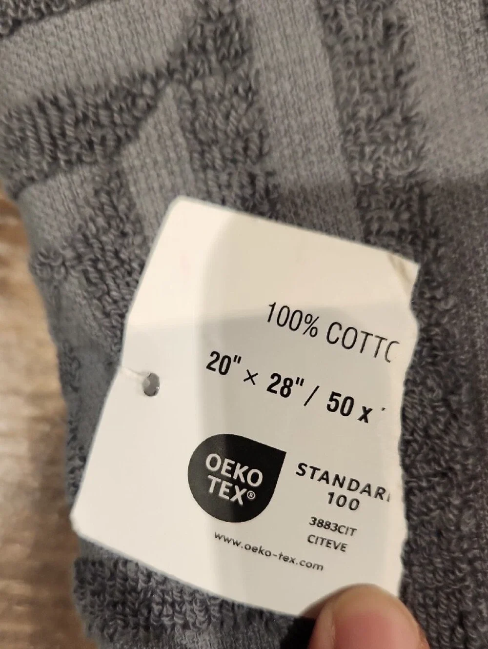 NWT Set Of 3 100% Cotton Hand Towels Green & White 20